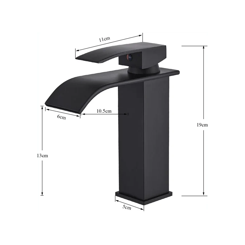 Grifo lavabo monomando ARDALI negro mate
