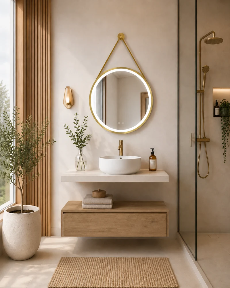 Mueble de baño suspendido Cerdeña con encimera y lavabo