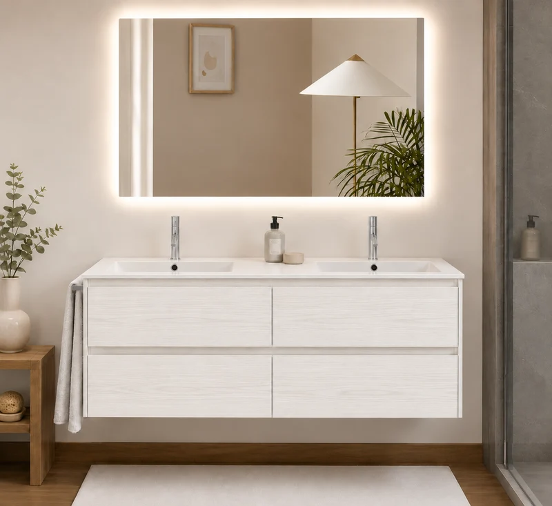 Mueble de baño IBIZA QUATTRO con lavabo y 4 cajones