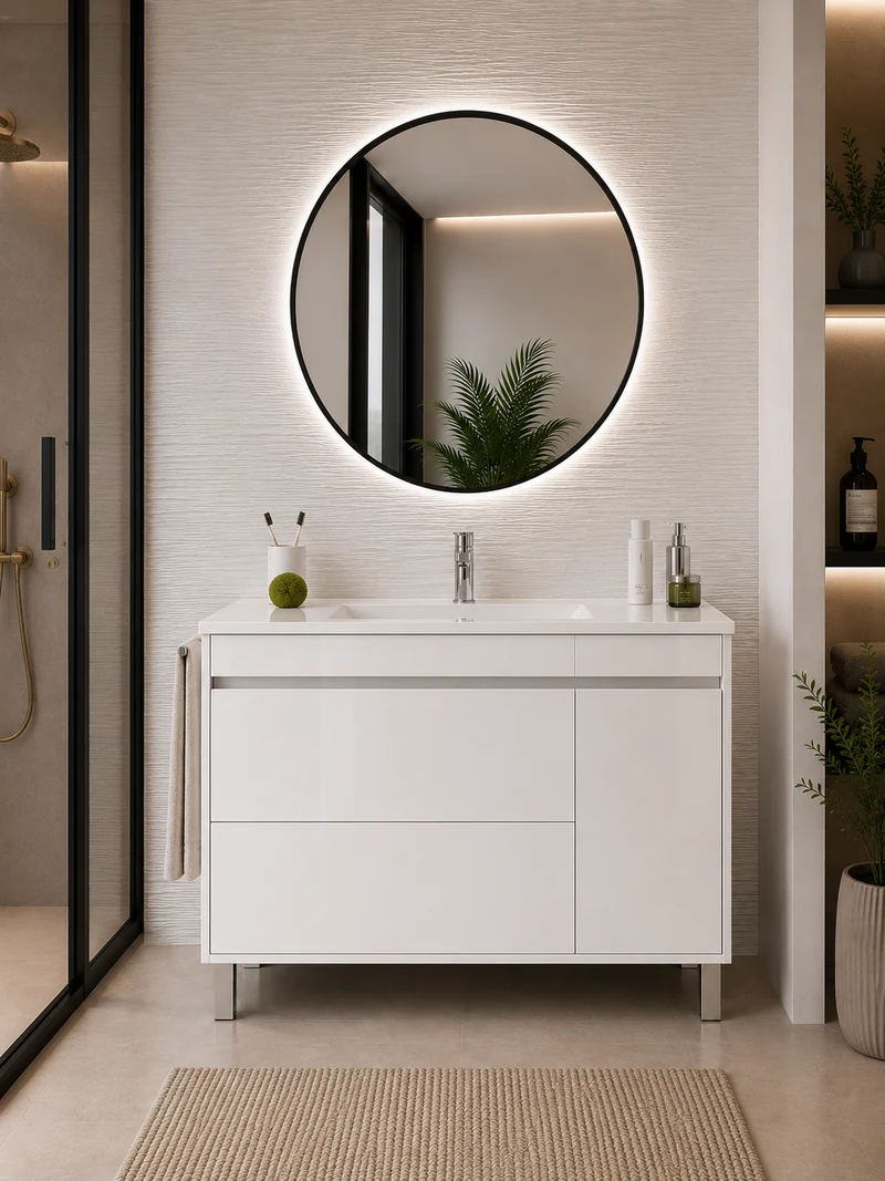 Mueble de baño Caprera con lavabo, 2 cajones y puerta
