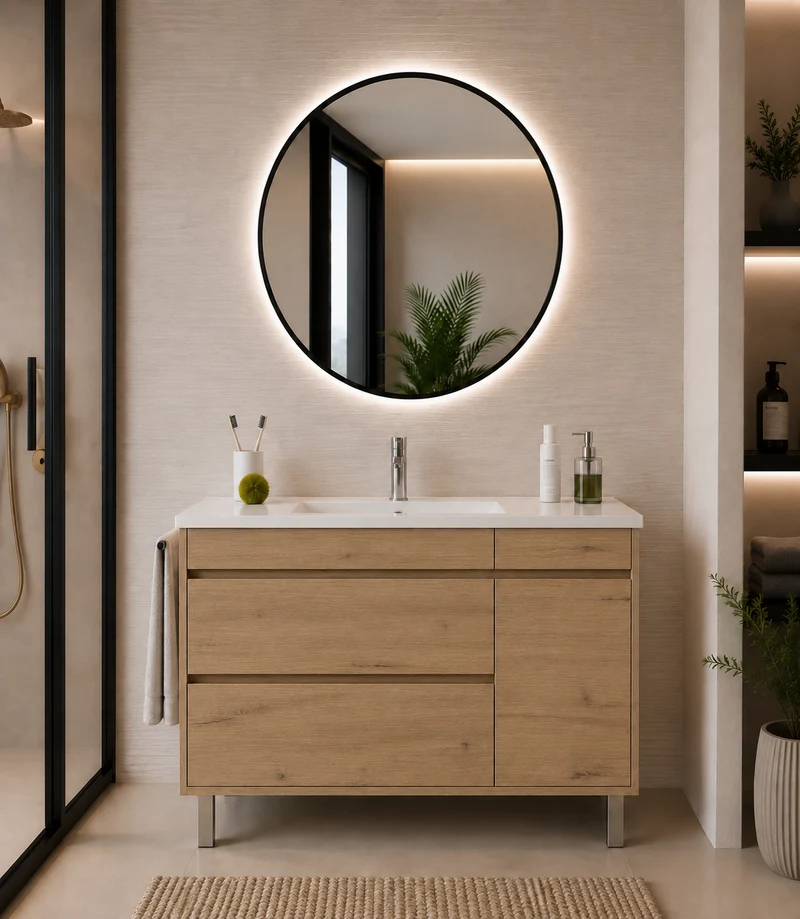 Mueble de baño Caprera con lavabo, 2 cajones y puerta