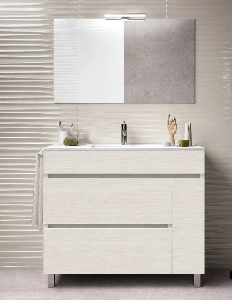 Mueble de baño Caprera con lavabo, 2 cajones y puerta