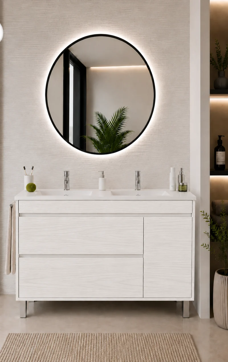 Mueble de baño Caprera con lavabo, 2 cajones y puerta