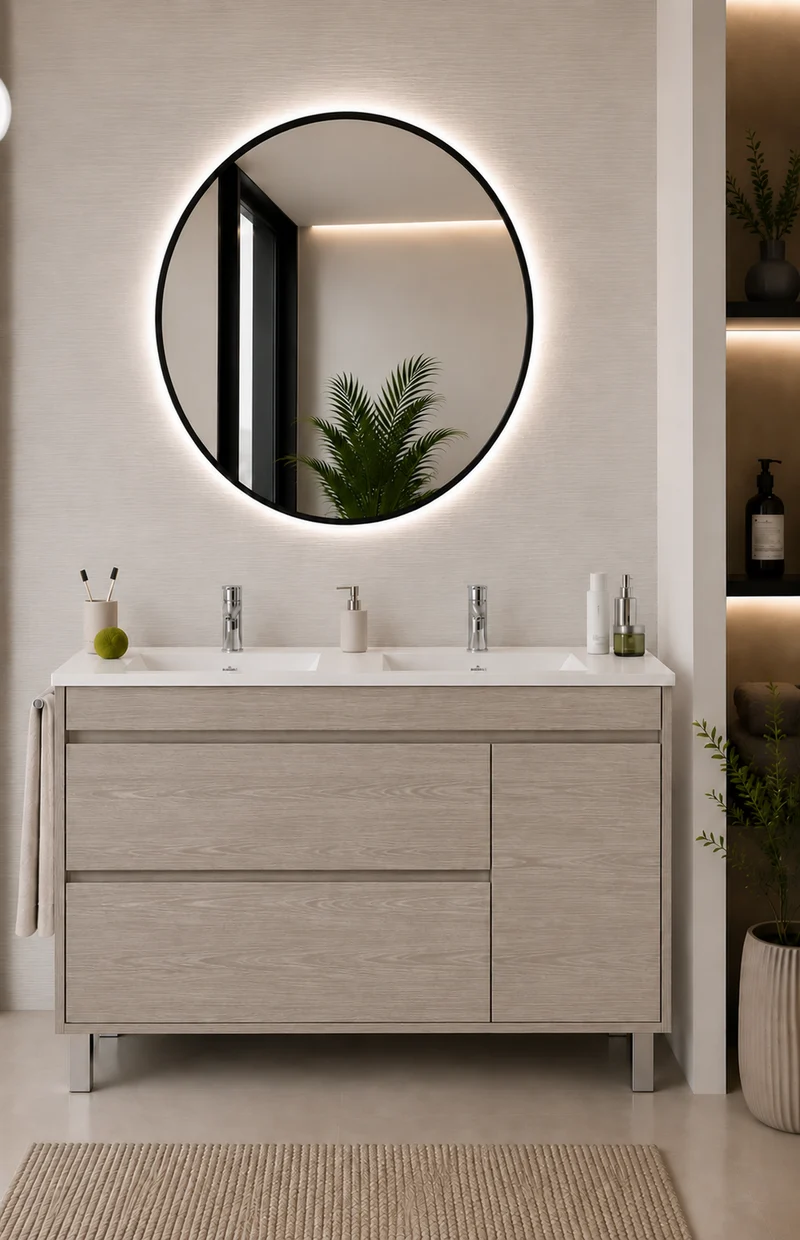 Mueble de baño Caprera con lavabo, 2 cajones y puerta