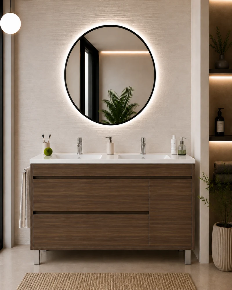 Mueble de baño Caprera con lavabo, 2 cajones y puerta
