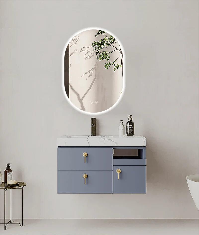 Espejo de baño LED SELENE curvo con antivaho