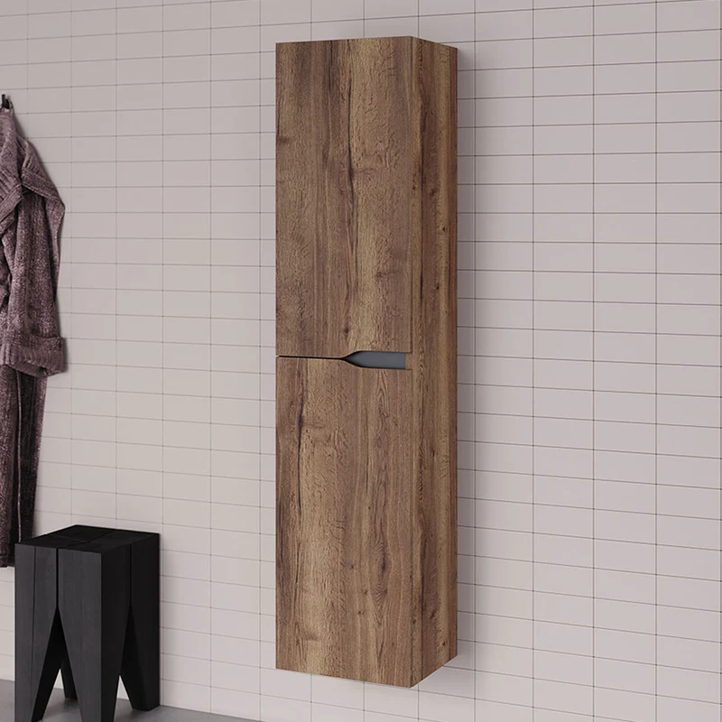 Meuble de salle de bain LUNA simple vasque 2 tiroirs + colonne - 120cm