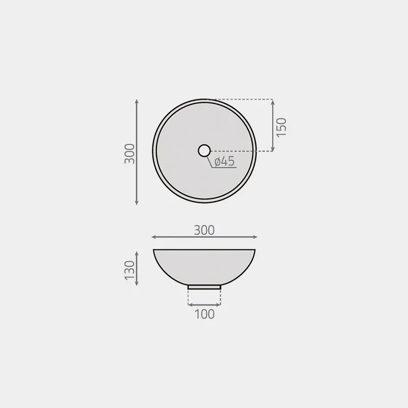 Lavabo sobre encimera pequeño Dakota