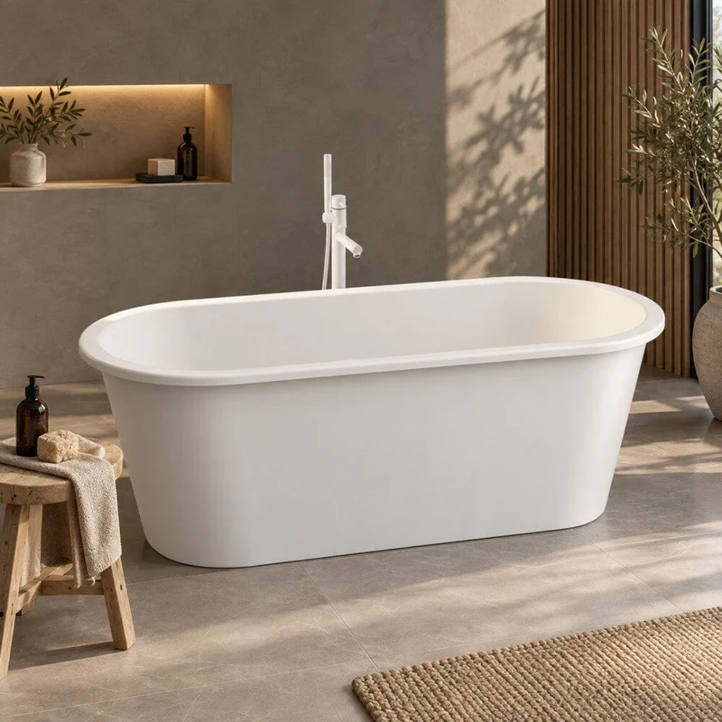 Bañera exenta Solid Surface moderna LUANARA