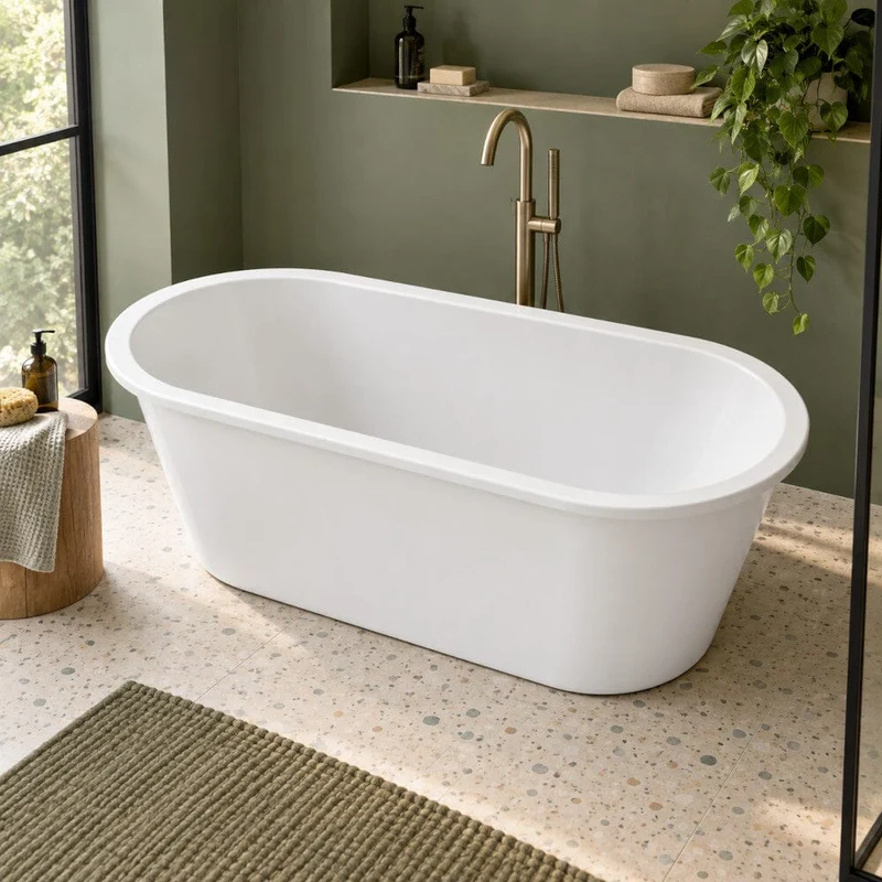 Bañera exenta Solid Surface moderna LUANARA