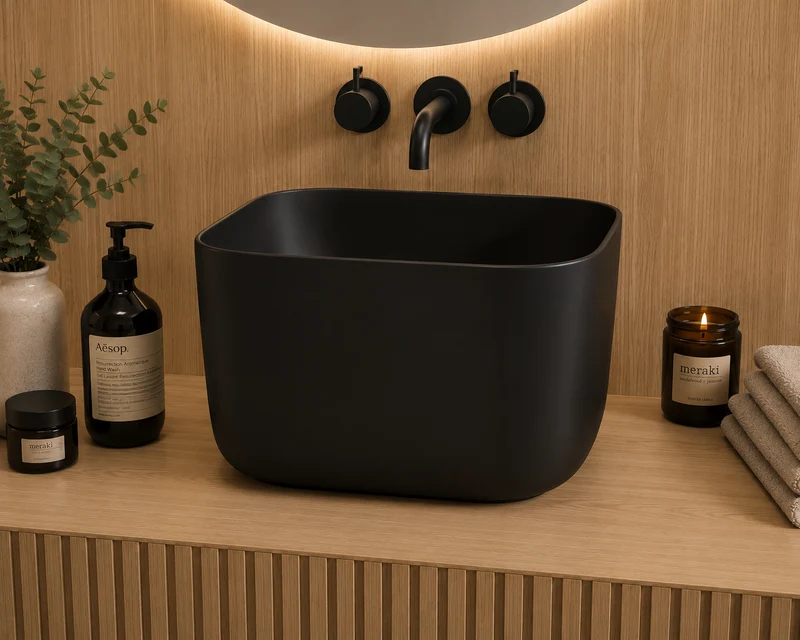 Lavabo porcelana sobre encimera VITO