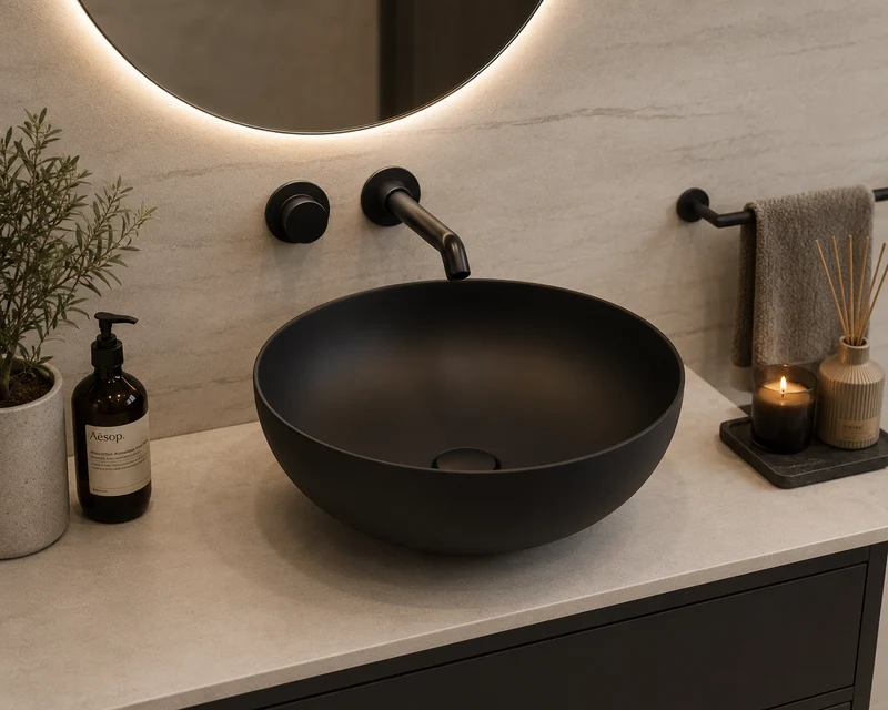 Lavabo porcelana sobre encimera BOL