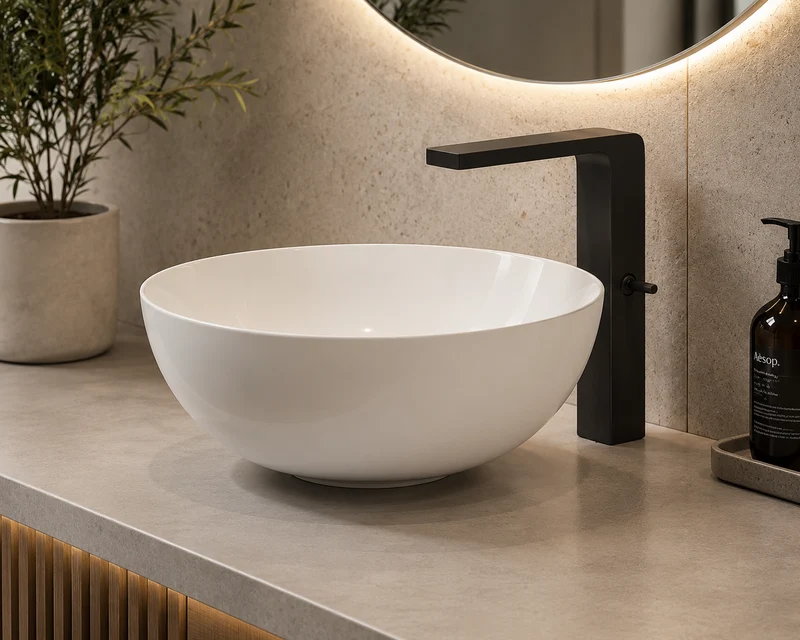 Lavabo porcelana sobre encimera BOL
