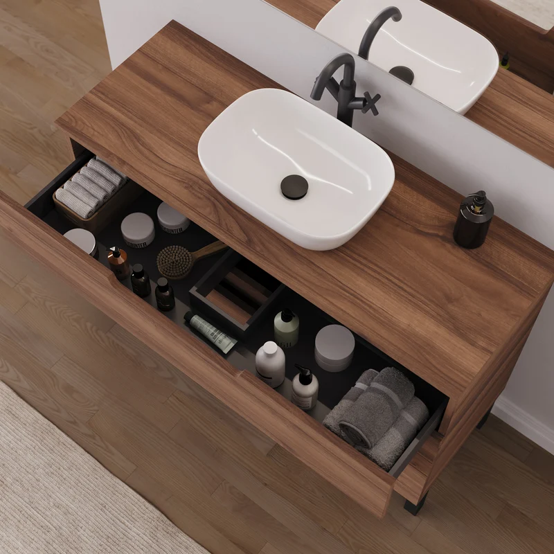 Plateau hydrofuge, 1400x460x19, Noyer