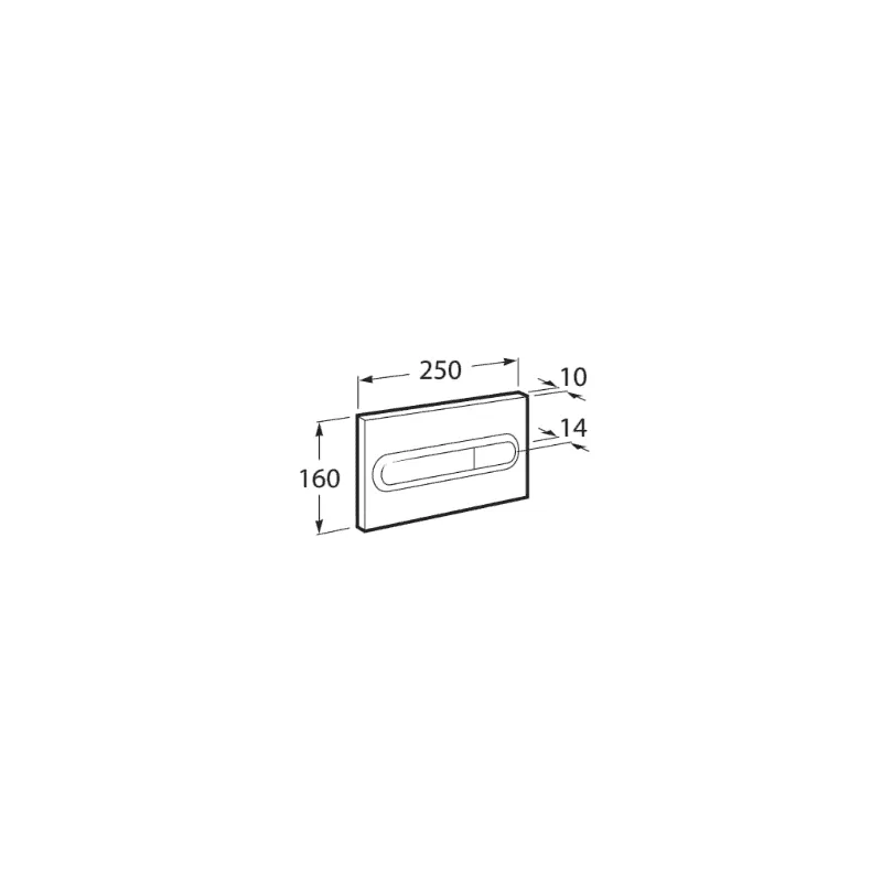 ROCA PL-1 Placa de accionamiento con descarga dual IN-WALL cromado