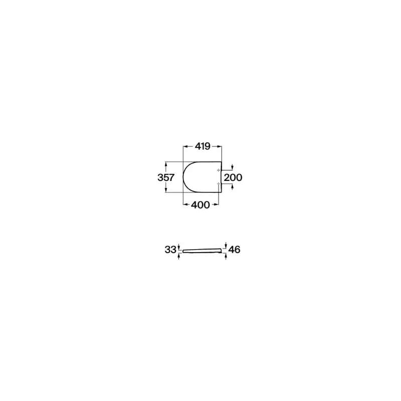 ROCA Round - Tapa y asiento de Supralit® THE GAP 419 mm