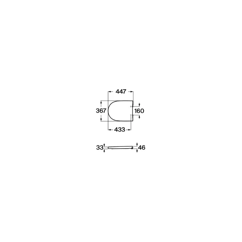 ROCA Tapa y asiento de Supralit® compacto MERIDIAN 447 mm