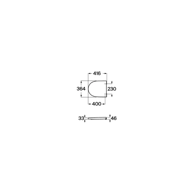 ROCA Tapa y asiento de Supralit® compacto MERIDIAN 416 mm