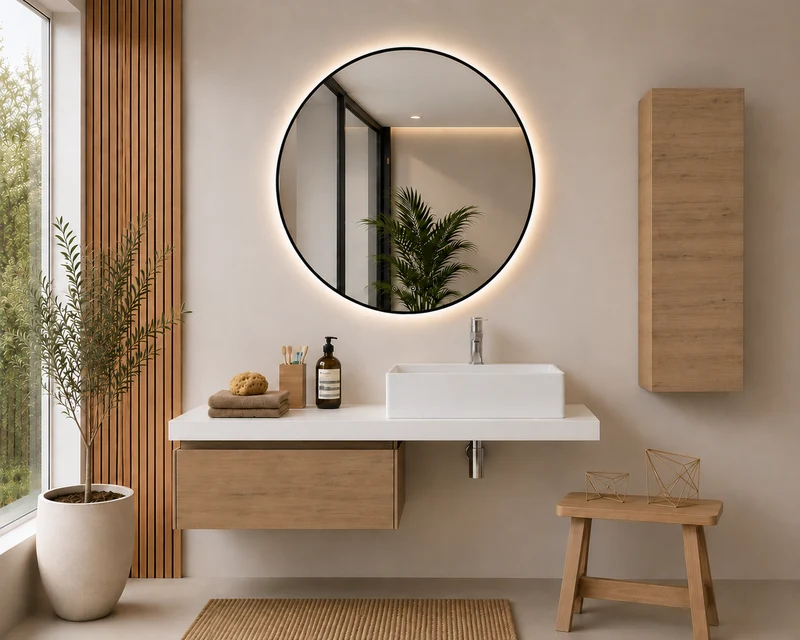 Mueble de baño c/modulo 60 cm color estepa y encimera 120 cm SICILIA