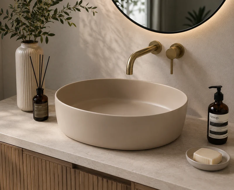 Lavabo porcelana sobre encimera BETH