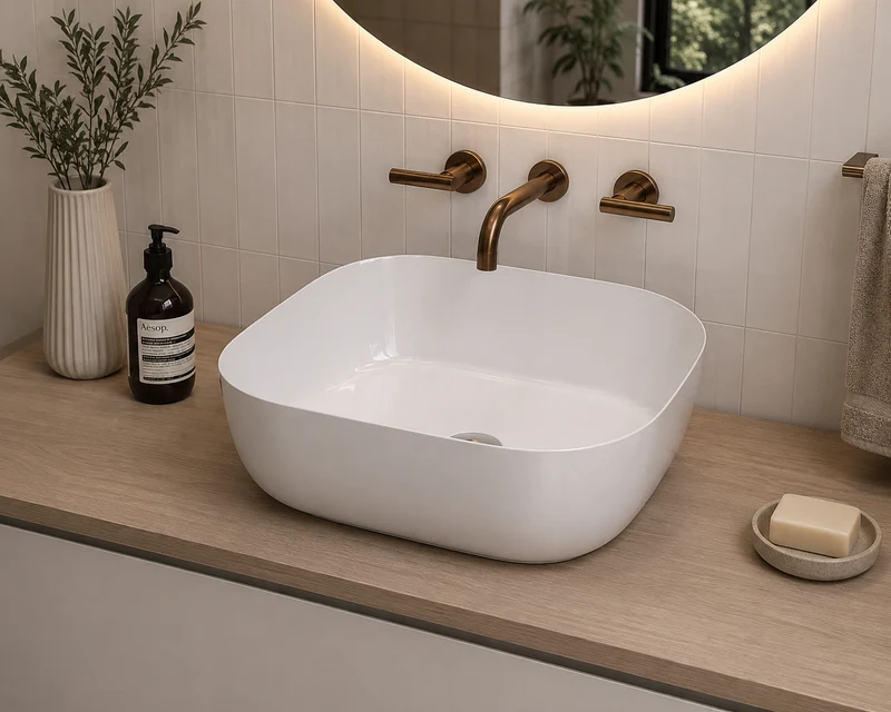 Lavabo porcelana sobre encimera AMUR