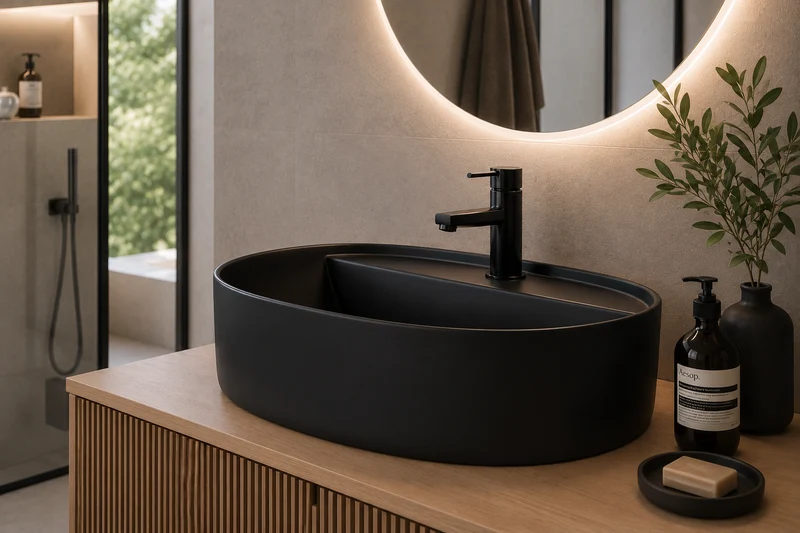 Lavabo porcelana sobre encimera FURNAS