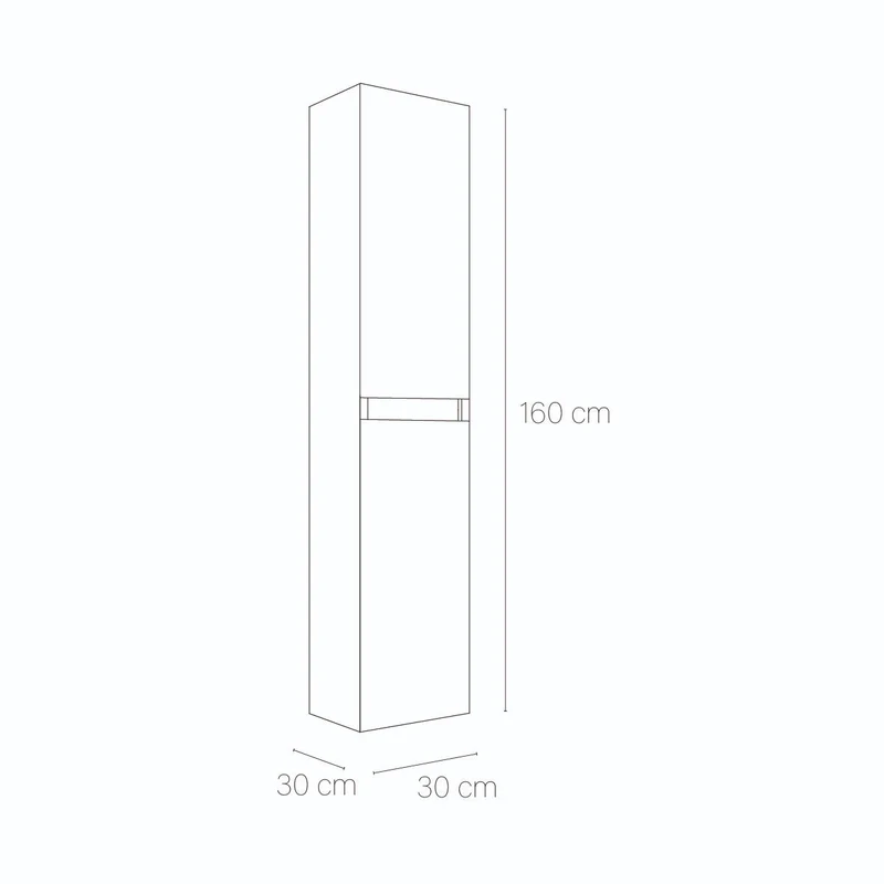 Mueble auxiliar suspendido baño moderno Porto