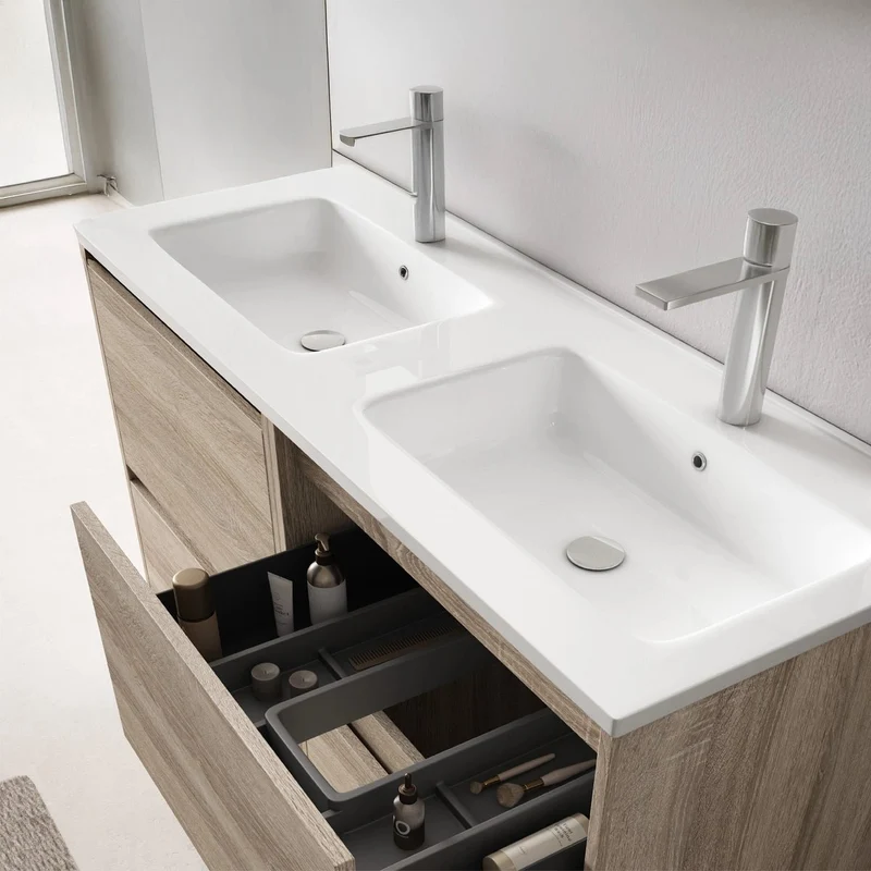Conjunto mueble lavabo doble Porto