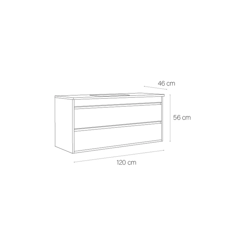 Mueble baño flotante 1 seno Slider