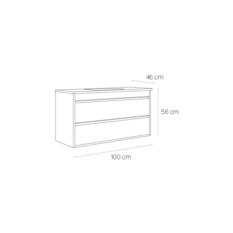 Mueble baño flotante 1 seno Slider