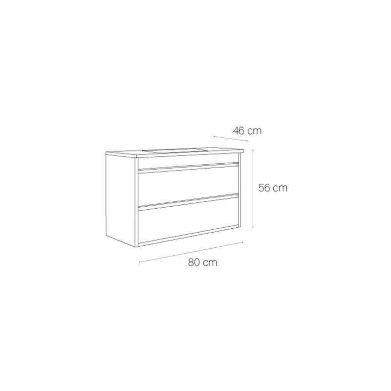Mueble baño flotante 1 seno Slider