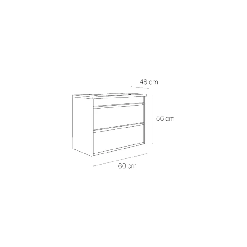 Mueble baño flotante 1 seno Slider