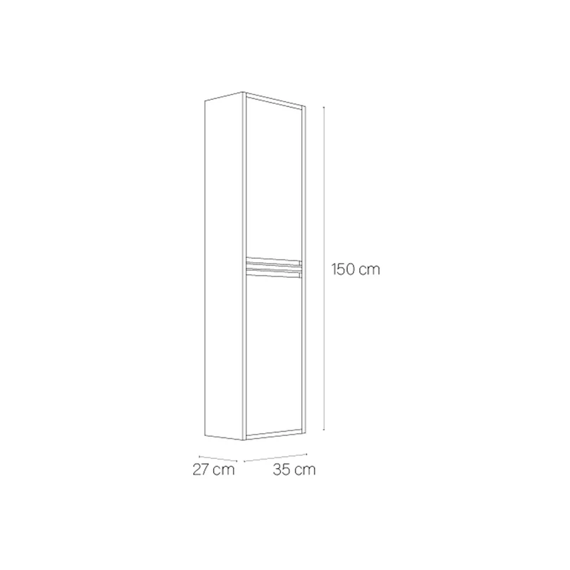 Columna baño moderna con estantes Slider