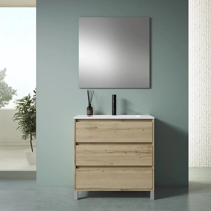 Mueble baño 3 cajones con patas Jade