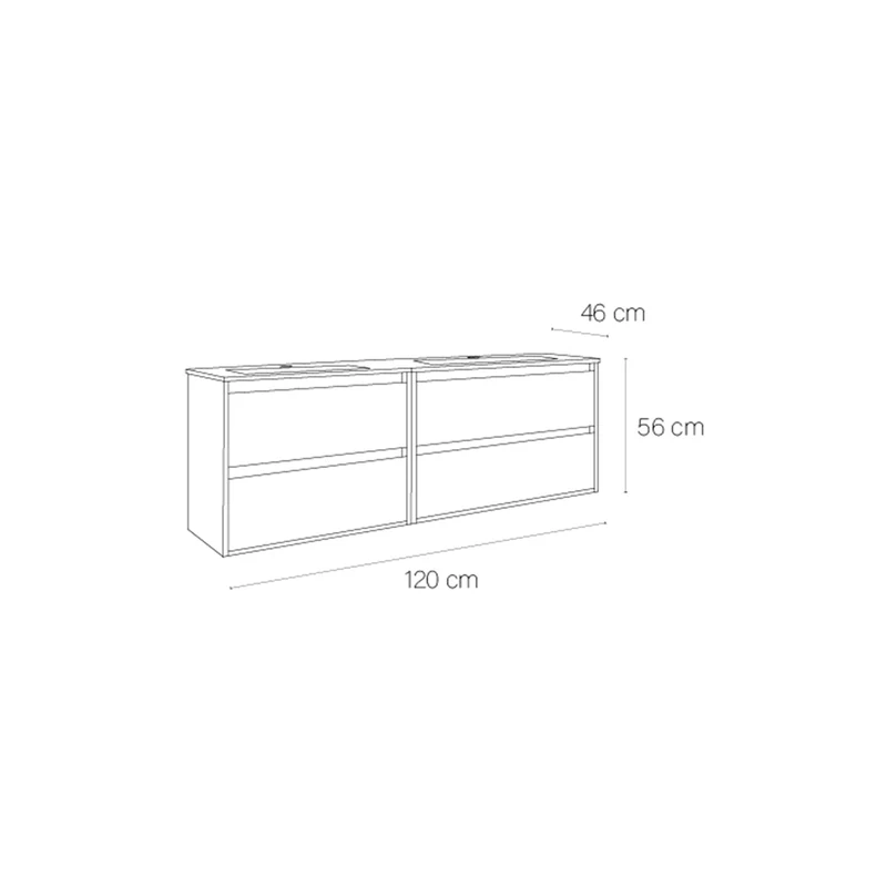 Mueble de baño moderno doble seno Jade