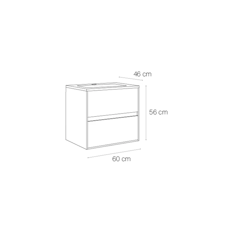 Mueble moderno para baño suspendido Jade