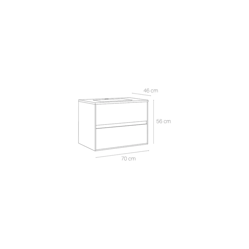 Mueble moderno para baño suspendido Jade
