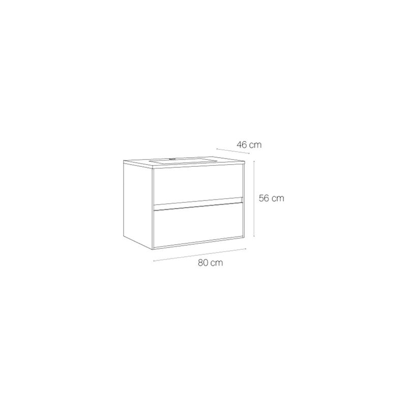 Mueble moderno para baño suspendido Jade