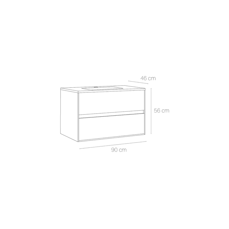 Mueble moderno para baño suspendido Jade