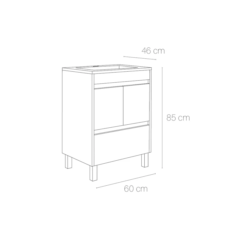 Conjunto mueble lavabo moderno Carla