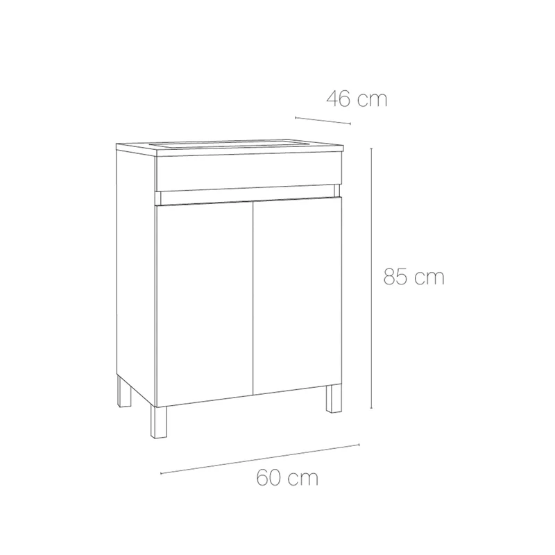 Mueble baño dos puertas Stephanie