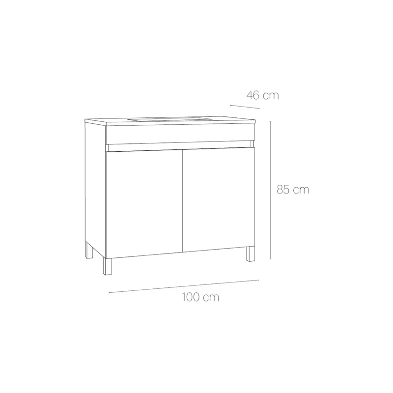 Mueble baño dos puertas Stephanie