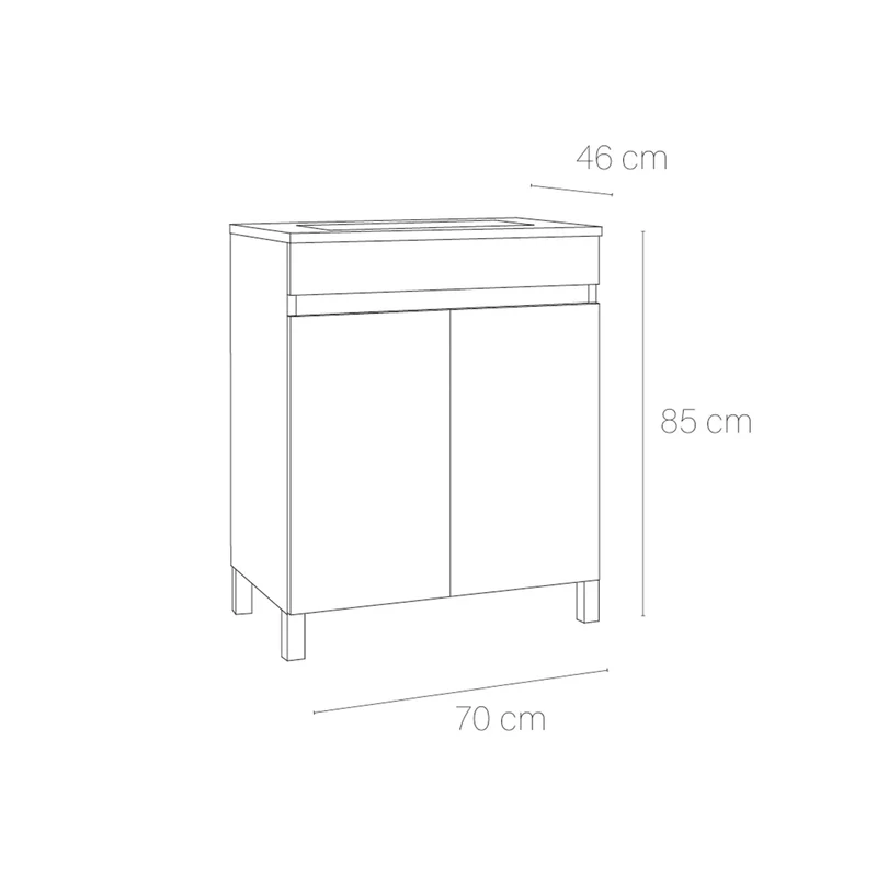 Mueble baño dos puertas Stephanie