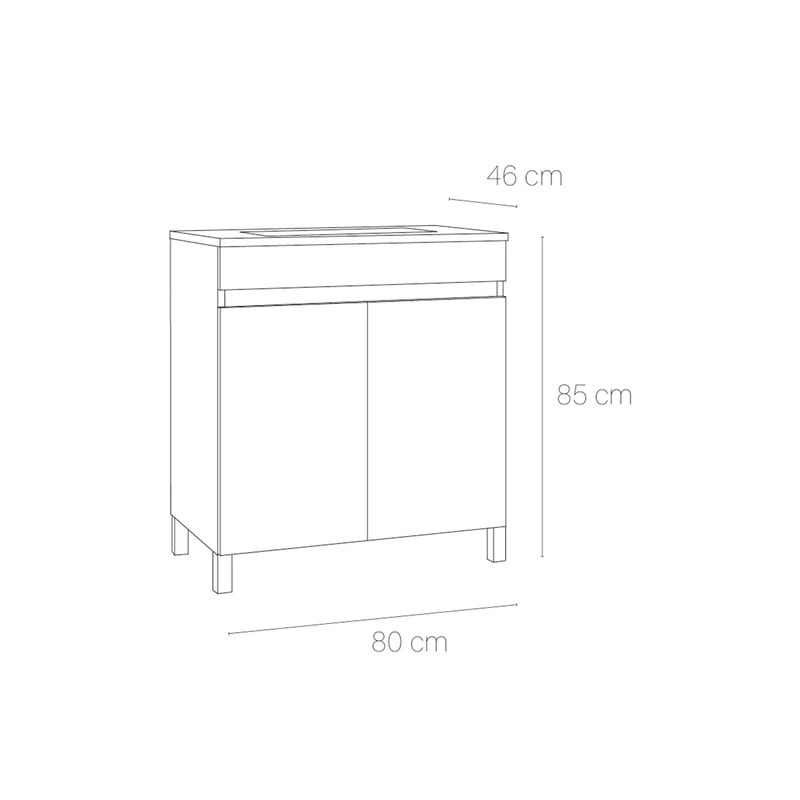 Mueble baño dos puertas Stephanie