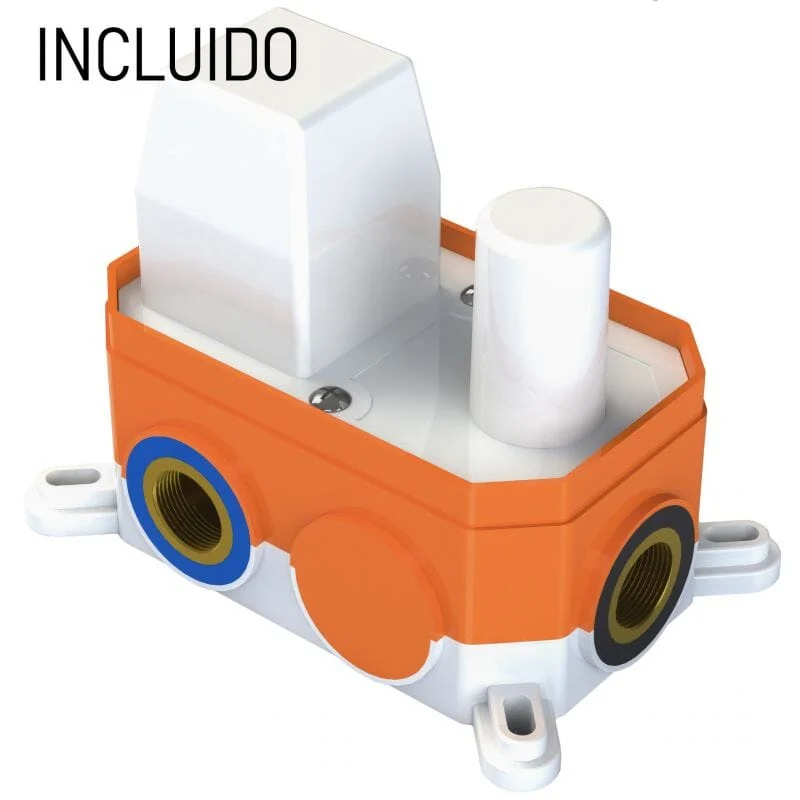 Conjunto de ducha empotrada a pared monomando TRAPA negro mate