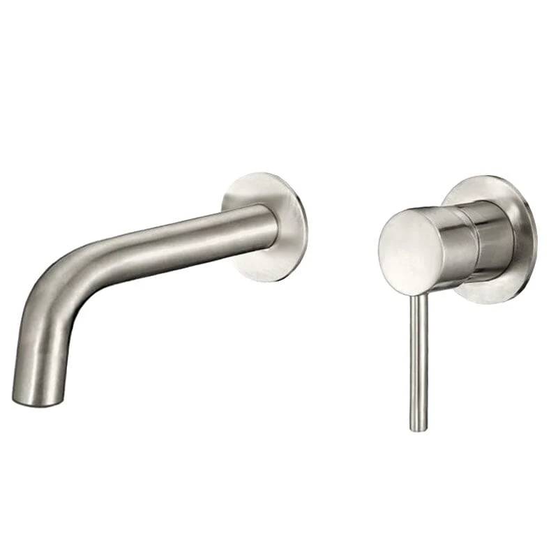 Grifo lavabo empotrado caño 15 cm DEVA acero cepillado