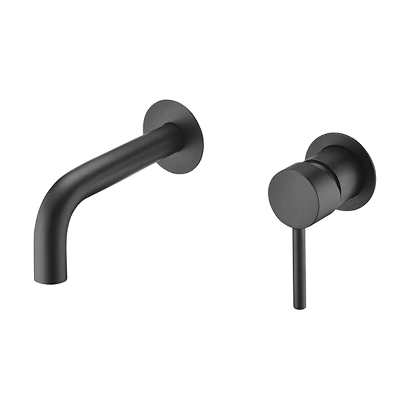 Grifo lavabo empotrado caño 15 cm DEVA negro mate