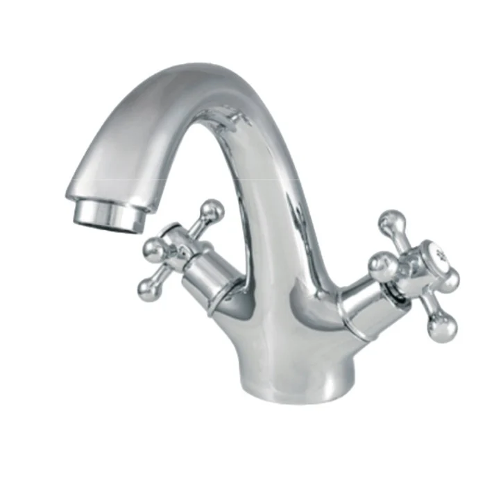 Grifo bimando retro ANTONIETTE para lavabo cromado