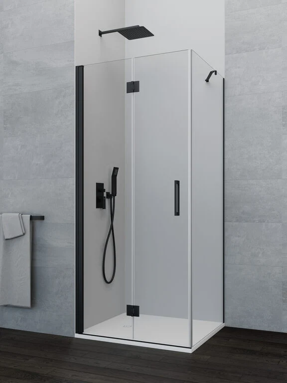 Mampara angular plegable + lateral fijo GLASS