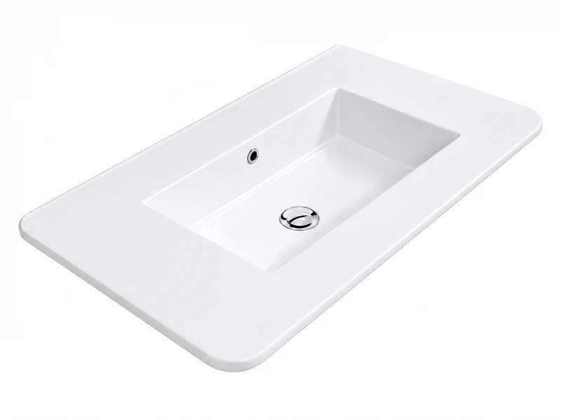 Lavabo porcelana sobre mueble THIN